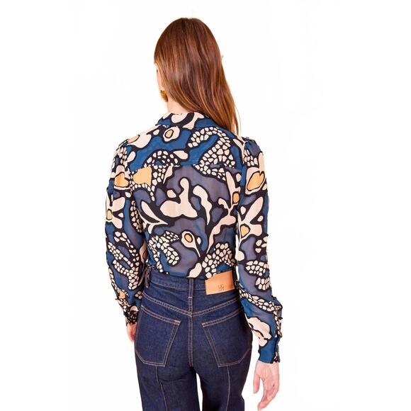 Ulla Johnson Hera Blouse in Celestine 0 - Picture 3 of 3